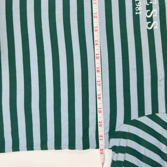 Guess Mens Shirt‎ Small Striped Short Sleeve 90s Y2K Retro Spellout Embroider - Picture 5 of 6